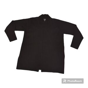 EILEEN FISHER Women's Black Cardigan Long-Sleeve  SZ S wool sweater